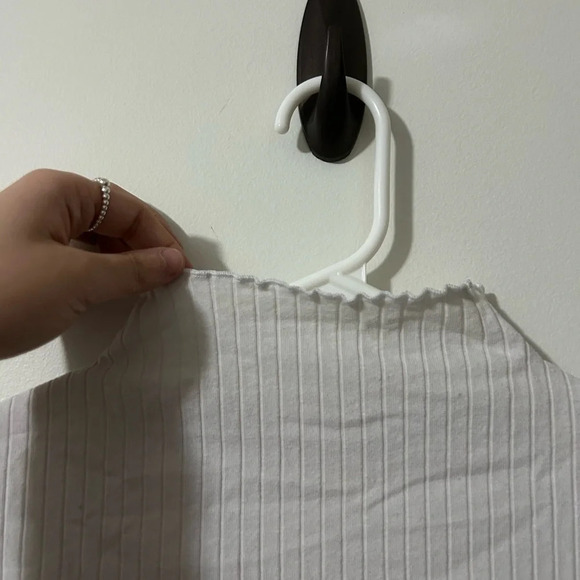 White Turtleneck  Cowlneck Long Sleeve - Picture 2 of 2